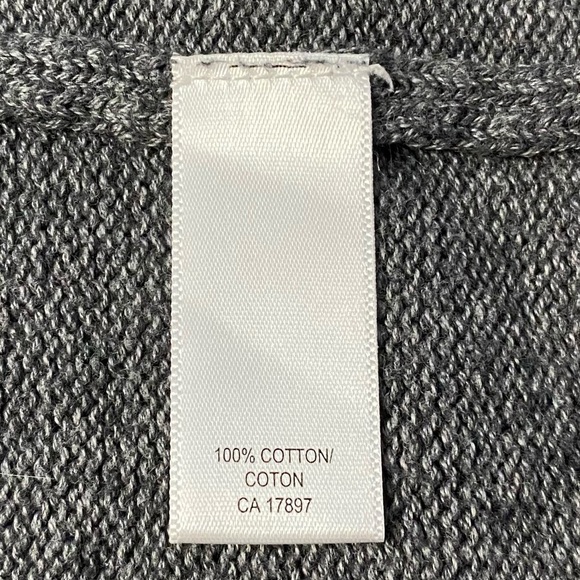 Banana Republic Gray Cotton Knit Sweater Jacket Cardigan Pockets Medium M - Picture 4 of 16